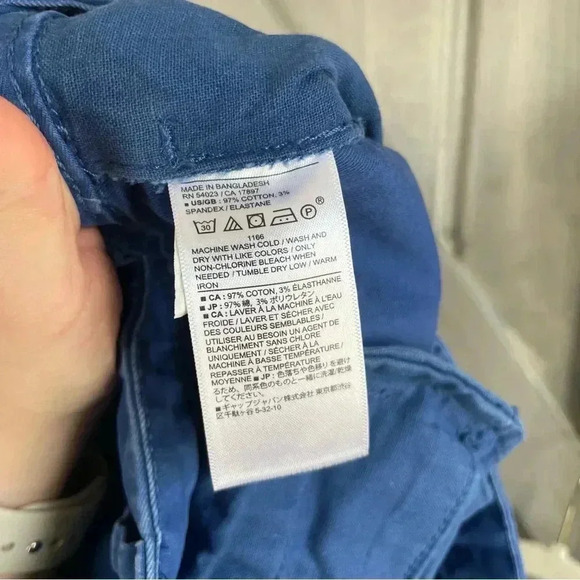 Banana Republic‎ Factory Men’s Blue Lived in Chino Short- size 38 - Picture 2 of 7